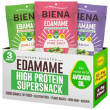 Biena Edamame Beans Snack High Protein Snacks - Healthy Office Snacks For Adults and Kids, 13g of Protein, 130 Low Calorie, Crunchy Edamame, Vegan