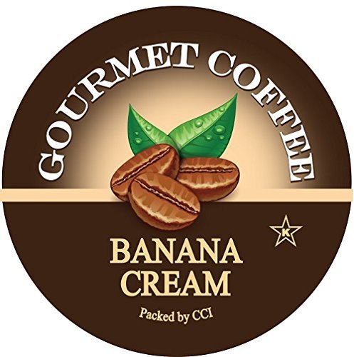 Banana Cream Flavored Coffee Pods - 35 Count Gourmet Single Serve Cups Compatible with Keurig Brewers - Smooth, Creamy Banana Medium Roast