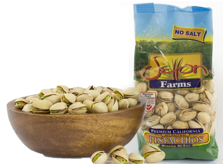 Setton Farms Roasted and Unsalted Premium California Pistachios 8 Oz. Bag Certified NonGMO Gluten Free Vegan & Kosher, Dry Roasted With No Salt, 8 oz.