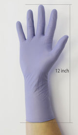 Nitrile Disposable Gloves - Infi-Touch Nitrile Gloves Powder Free - Hypoallergenic, 12" Gloves, Steel Blue, (50 Count, Medium)