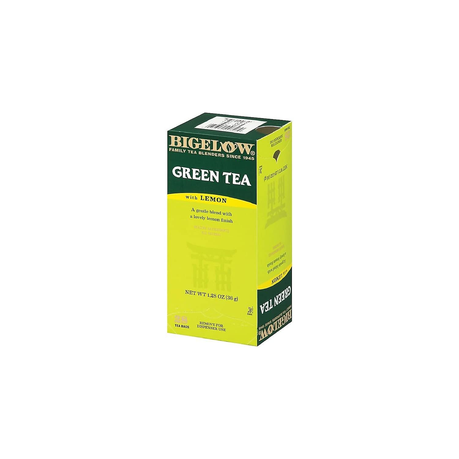 Bigelow Green Tea With Lemon, Lemon, 0.34 Lbs, 28/box
