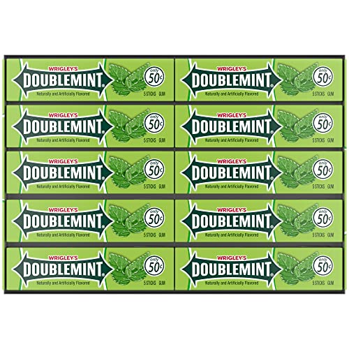 DOUBLEMINT WRIGLEY'S DOUBLEMINT Chewing Gum Bulk Pack, 5 Stick (Pack of 40)