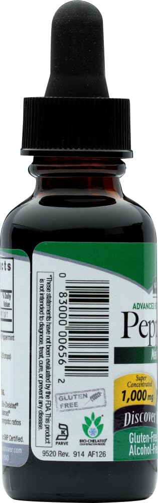 Nature's Answer Peppermint Leaf, Alcohol Free, 1 Ounce (Pack of 12)