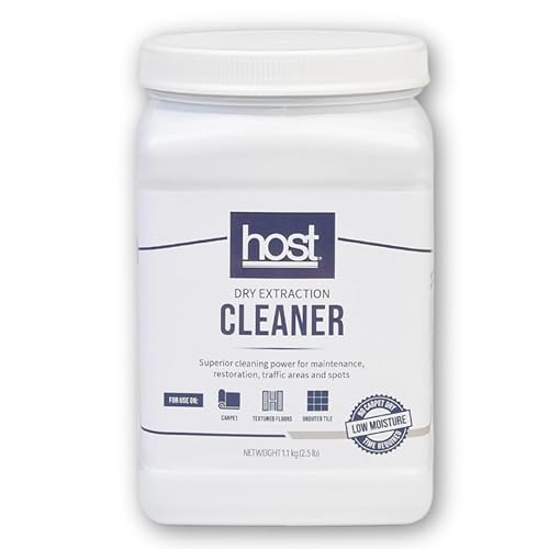 HOST® Dry Extraction Cleaner - Natural, Non-Toxic, Biodegradable Cleaning Compound for Carpets, Grouted Tile, and Textured Floors - Low Moisture