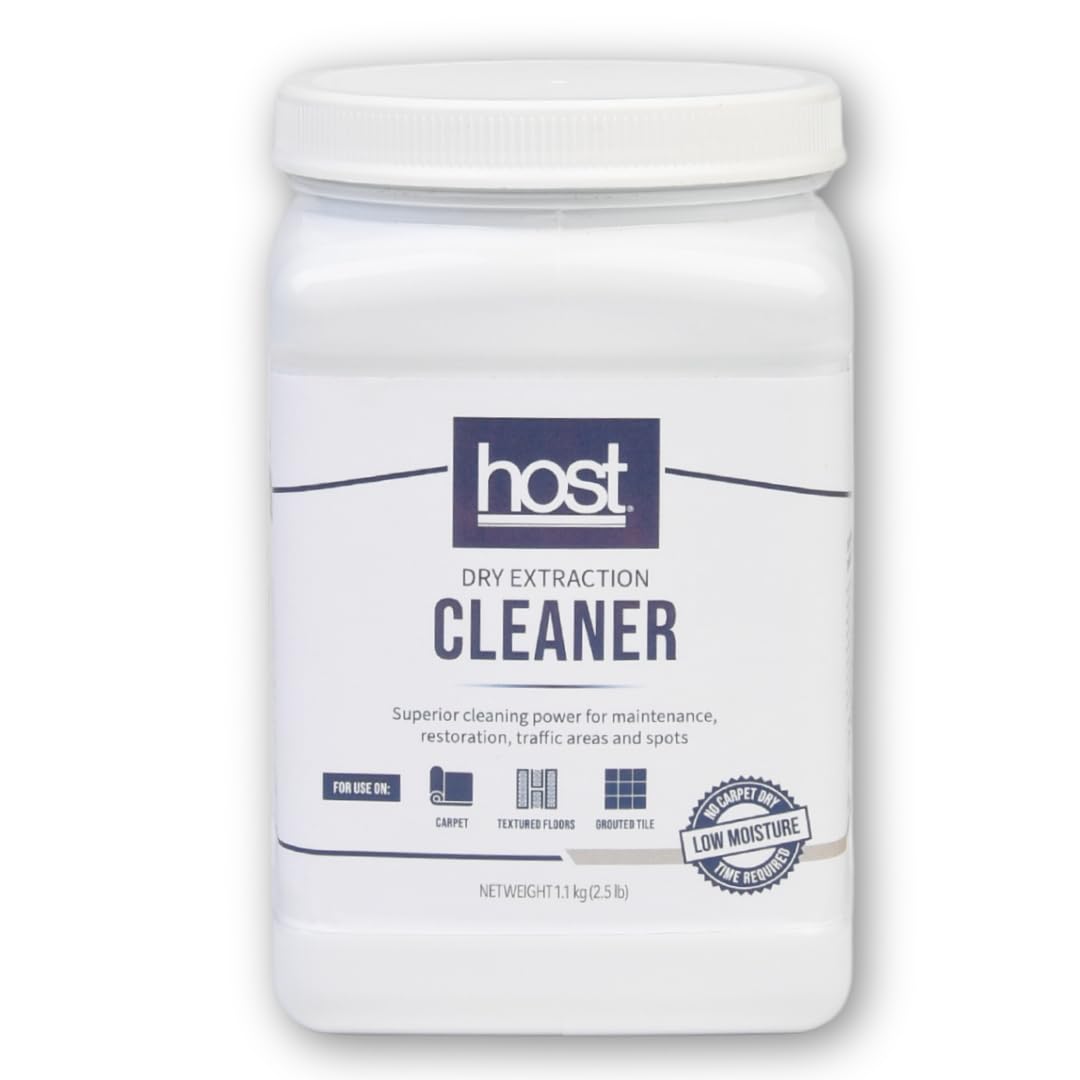 HOST® Dry Extraction Cleaner - Natural, Non-Toxic, Biodegradable Cleaning Compound for Carpets, Grouted Tile, and Textured Floors - Low Moisture