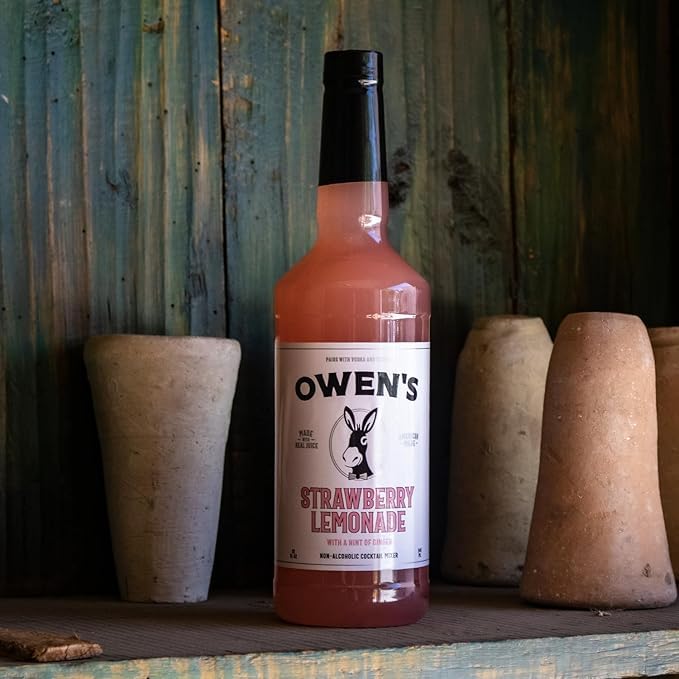 Owen’s Craft Mixers Exclusive Strawberry Lemonade 2 Pack | Handcrafted in USA | Premium Ingredients | Vegan & Gluten-Free Soda Mocktail & Cocktail
