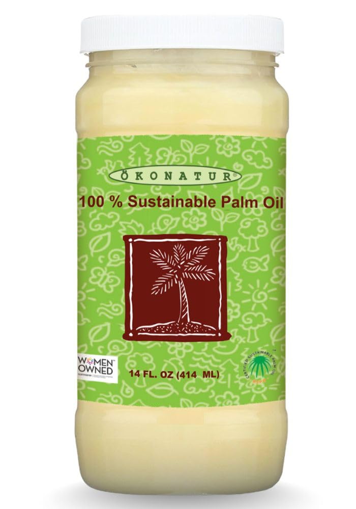100% Sustainable Palm Oil | RSPO Certified |Food Grade | Not Hydrogenated | For cooking, baking and soap making -14 Fl Oz