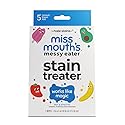 Miss Mouth's Stain Remover Wipes - Pack of 5, Unscented - Fast-Acting Messy Eater Stain Treater - Baby Food & Formula Cleanup - Travel Essentials