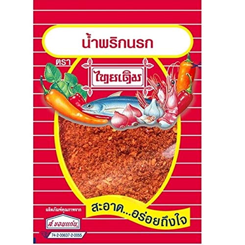 Thai Very Spicy Chili Flake (Na-Rok Chili Flake) 22g X 6 Packs