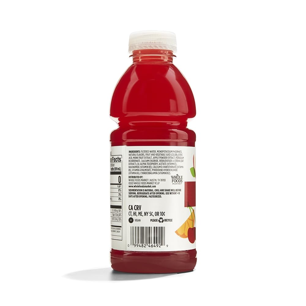 365 by Whole Foods Market, Nutrient Enhanced Water, Fruit Punch with Potassium, 20 Fl Oz