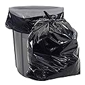 Aluf Plastics 45 Gallon Trash Bags - 1.25 MIL (eq) Black Heavy Duty Trash Can Liners - 40" x 47" - Pack of 100 - For Contractor, Industrial