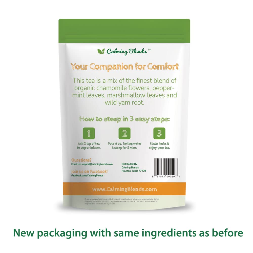 Calming Blends Diverticulitis Tea | Certified Organic, Caffeine Free | Includes Tea Strainer
