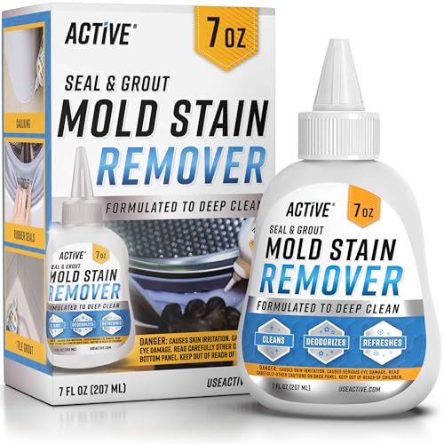 ACTIVE Mold Stain Remover Gel Cleaner Heavy Duty Stain Cleaner for Front Loader Washing Machine Seal, Bathroom Grout, Shower, Caulk - Front Load