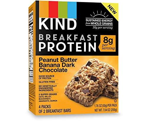 Kind Breakfast Bars New Variety 5 Pack. 1 Box of each: Dark Chocolate, Honey Oat, Peanut Butter, Almond Butter. Total of 40 Bars