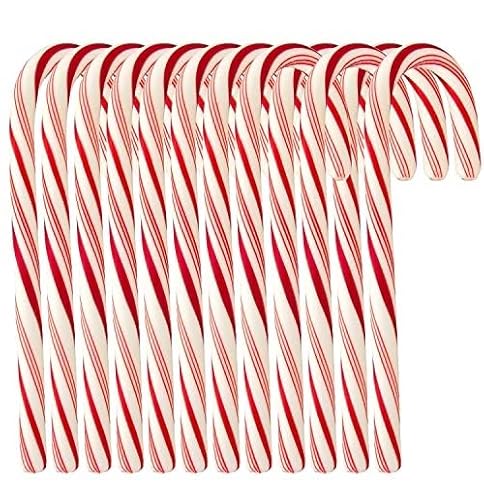 Candy Cane Peppermint Flavored | 144 Pieces Individually Wrapped | Free Creative Idea Booklet Included. (144Pcs Red & White)