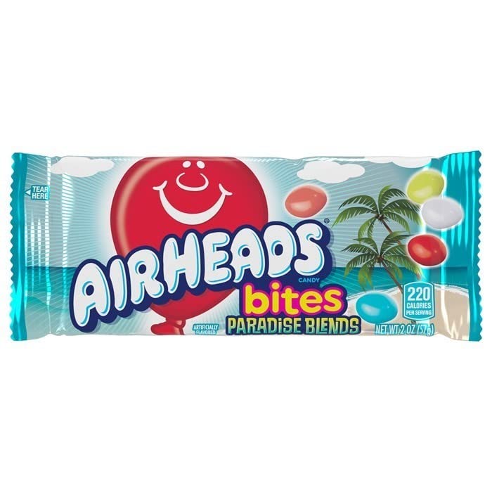 Airheads Paradise Blends Bites (Pack of 18) - Assorted Fruit Chewy Candy Bites with Exotic Paradise Flavors - Perfect for Parties, Lunchboxes, Gifts