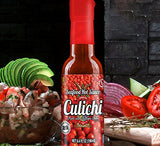 Salsa Culichi (TM) Official Seafood Hot Sauce, Made With The Famously Known "Red Gold" Chiltepin Chili (Authentic Mexican Salsa) (3 Bottles)