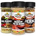 Tropical Spices Jamaican Seasoning Bundle(3Pack, 24oz) Holiday Gift Pack - All Purpose Seasoning, To the Bone, and Jerk seasoning - All Natural