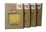 Fettuccine Egg Gourmet Pasta (Pack of 4) - from the Di Campofilone Region- Imported Italian Egg Pasta- 8.8 ounces / 250 grams