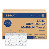 EZbrnd Ultra Deluxe 2ply+ MULTIFOLD Paper Towels, White, 15 pk x 120 Sheets, P2F5-UD (Large Sheet)