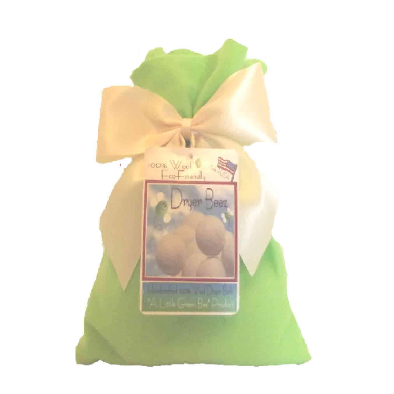 Three Eco-friendly 100% Wool Dryer Ball Gift Set -Handmade in USA- Premium Wool from American Farms, Soft, X-large, Natural and Unscented, Small