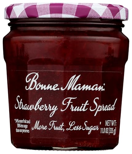 Bonne Maman, Fruit Spread Strawberry More Fruit Less Sugar, 11.8 Ounce