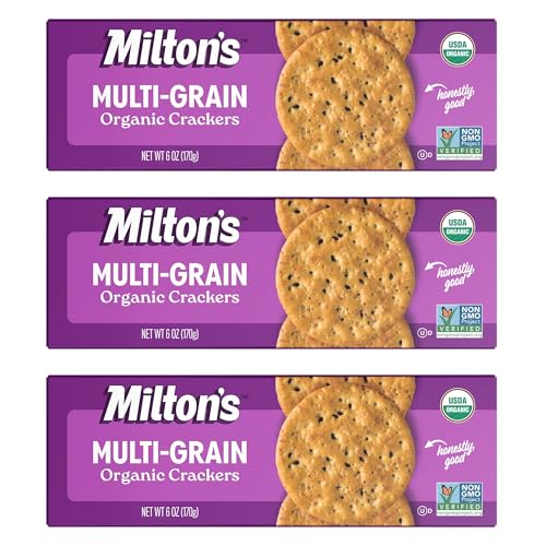 Milton's Organic Crackers, Multi-Grain - Certified Organic, Non-GMO Project Verified, Kosher, Made With 4 Whole Grains & 3 Seeds, Great