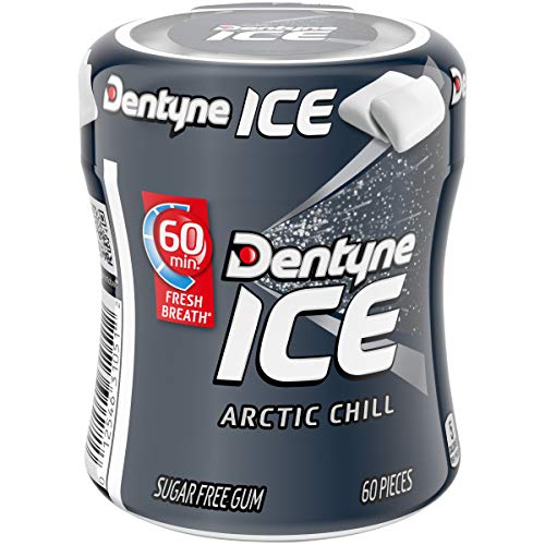 Dentyne Ice Arctic Chill Sugar Free Gum, 1 Bottle of 60 Pieces