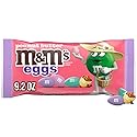 M&M'S Peanut Butter Eggs, Chocolate Easter Candy for Easter Basket Stuffers, Candy Dish, Desserts and More, 9.2 Ounces Bag