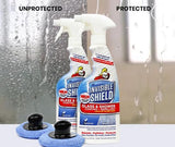 Invisible Shield Protective Glass Shower Coating for Showers, Mirrors, Windows, Tile to Repel Soap Scum and Hard Water Minerals for Easier Cleaning (2