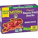 Annie's Organic Berry Patch Bunny Fruit Snacks, Gluten Free, 16 oz, 20 ct