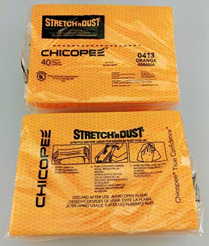 Chicopee Stretch’n Dust 0413 Medium Duty Dust Cloth 12x17inch Case of 400 Orange Cloths