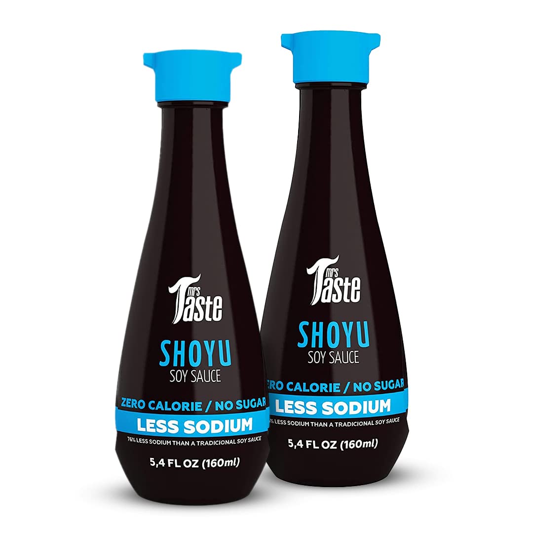 Mrs Taste Multi-Pack Sugar Free Soy Sauce, Zero Calories, Low Sodium, Zero Sugar, Keto Friendly, Paleo Friendly, Condiments and Sauces (2 Pack, Shoyu