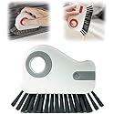 2-in-1 Groove Cleaning Brush with Hidden Scraper, Window Track Cleaner Brush, Crevice Cleaning Tool for Sliding Door Tracks, Window Sills, Narrow