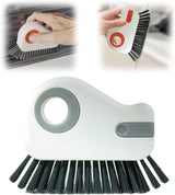 2-in-1 Groove Cleaning Brush with Hidden Scraper, Window Track Cleaner Brush, Crevice Cleaning Tool for Sliding Door Tracks, Window Sills, Narrow