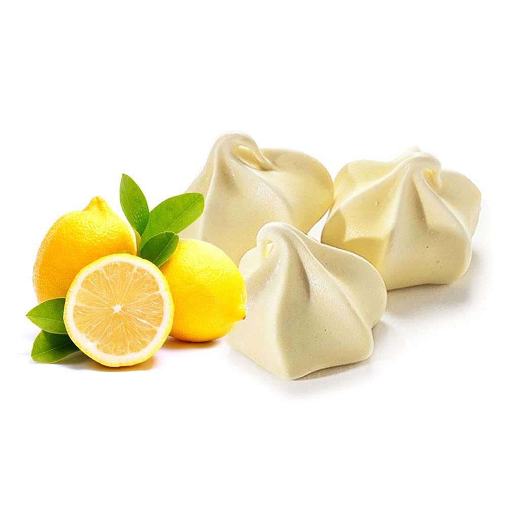 Krunchy Melts Original Meringue Cookies - Lemon Flavor - Only 80 Calories Per Serving - Fat Free, Gluten Free, Dairy Free (4 Oz)