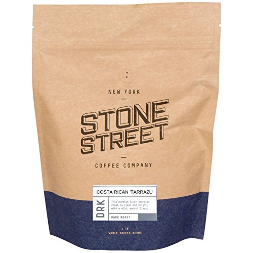 Stone Street Costa Rican Coffee Beans, Dark Roast, Whole Bean Coffee, Single Origin Tarrazu Region, 1 LB