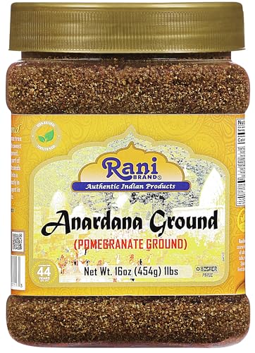 Rani Anardana (Pomegranate) Ground, Indian Spice 16oz (1lb) 454g PET Jar ~ All Natural | No Color | Gluten Friendly | Vegan | NON-GMO | Kosher | No