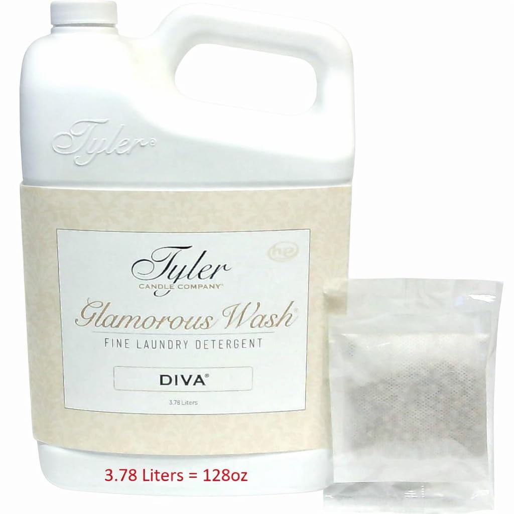 Tyler Candle Wash Diva 128 Fl Oz Laundry Detergent/w Dryer Sachet Single Pouch ilxl