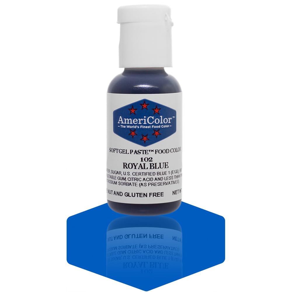 AmeriColor, Royal Blue, .75 Ounce Bottle, Soft Gel Paste Food Color