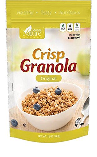 General Nature Whole Grain Granola Cereal with Coconut Oil, Original, 12 Ounce