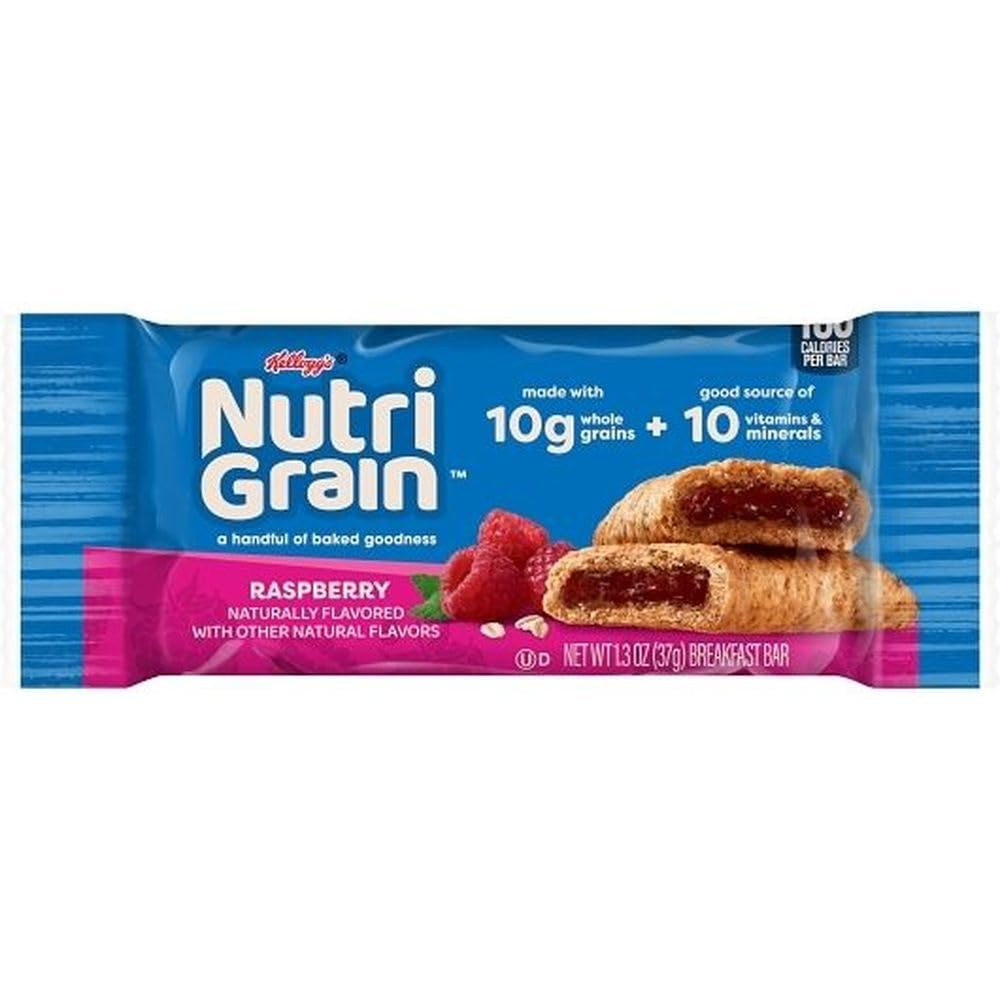 Nutrigrain Raspberry Bars 3 Case 16 Count