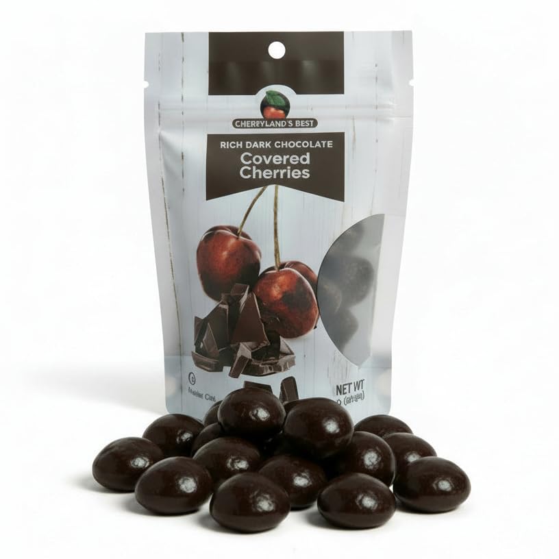 Cherryland's Best Dark Chocolate Covered Cherries, 7.5 oz resealable bag