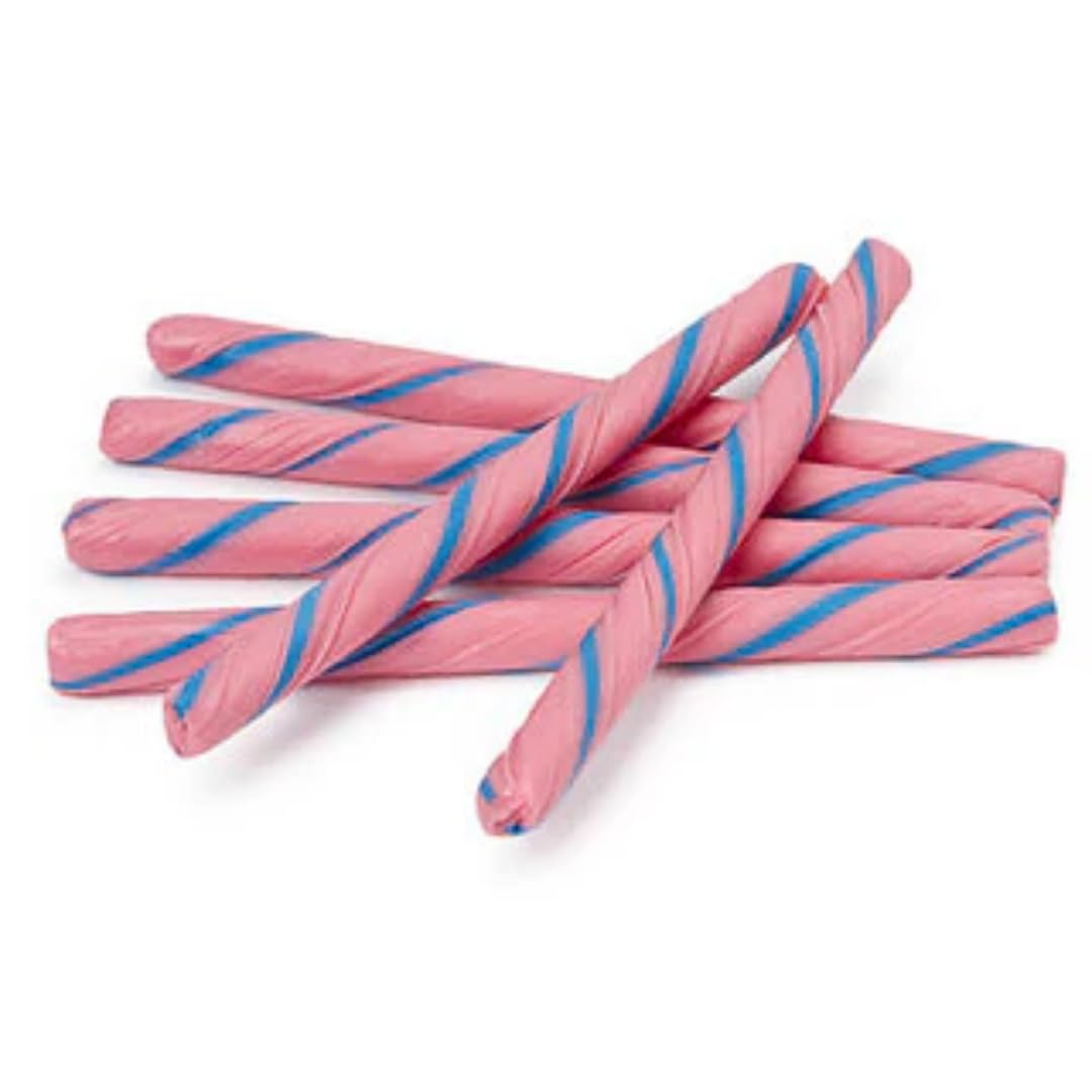 Old Fashioned Candy Sticks - Pack of 10 - Cotton Candy - Individually Wrapped 5 in. Sticks - One 10 Count Box