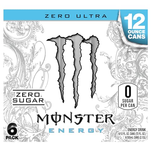 Monster Energy Drinks, Zero Ultra, 6 Pack, 72 Ounce