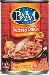 B&M Baked Beans, Bacon & Onion, 16 Ounce (Pack of 12)