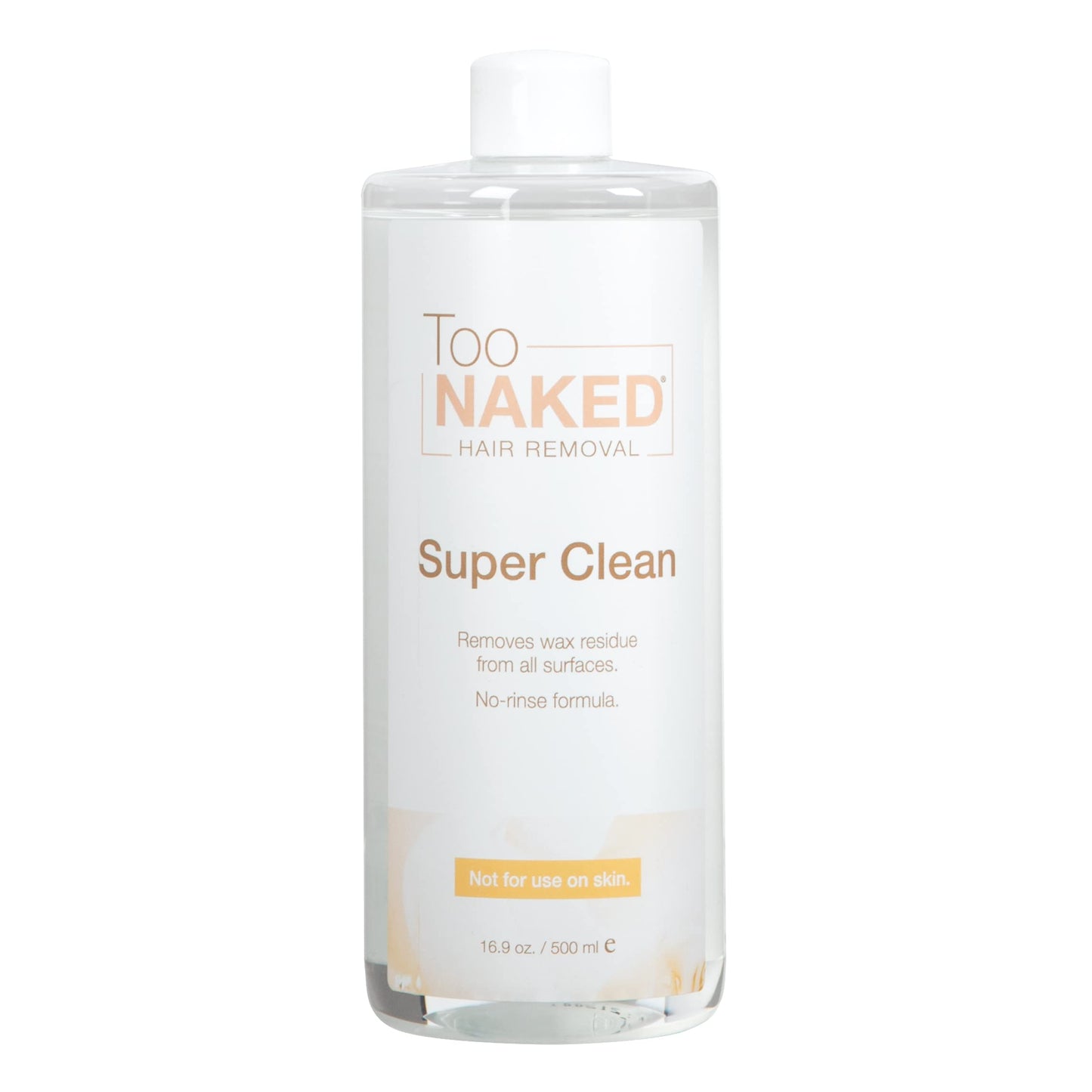 Too Naked Hair Removal Super Clean Wax Warmer Cleaner, Wax Surface Cleaner, 100% Vegan, 16.9 oz.