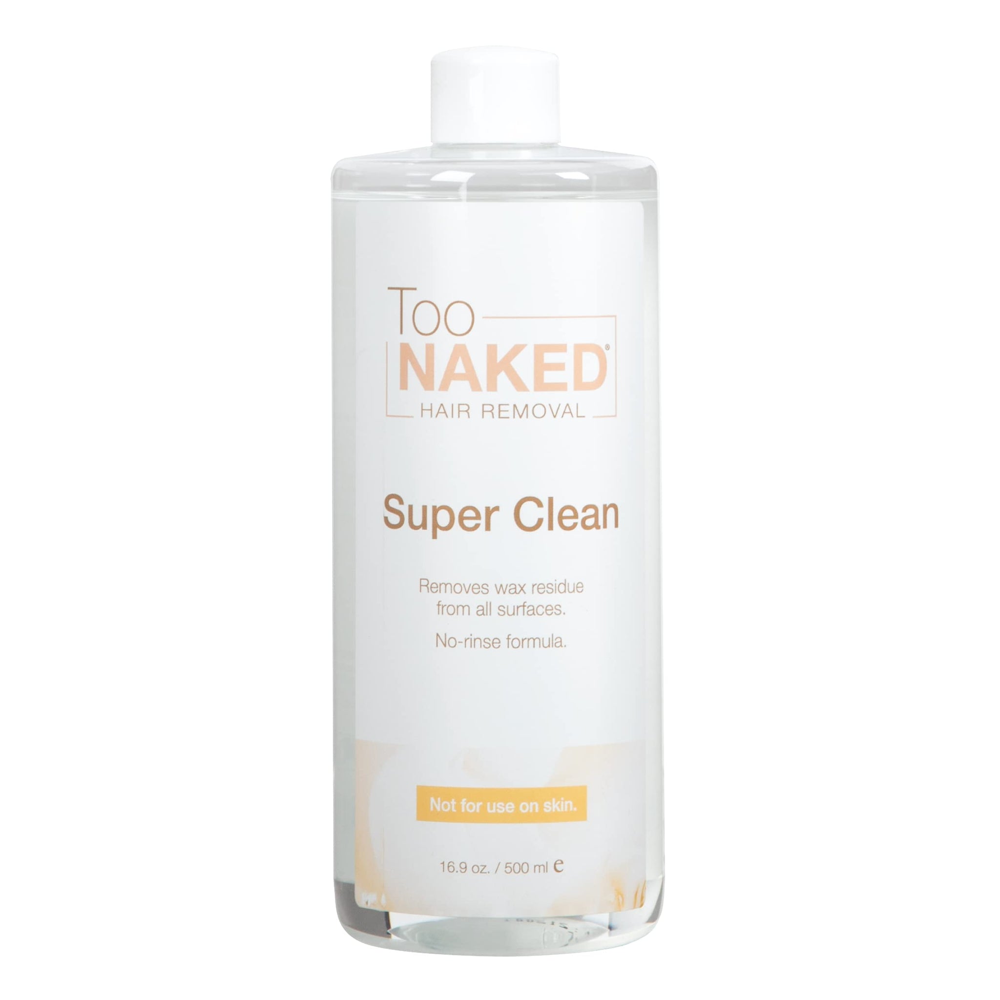 Too Naked Hair Removal Super Clean Wax Warmer Cleaner, Wax Surface Cleaner, 100% Vegan, 16.9 oz.