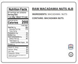 Raw Macadamia Nuts 4 Pounds - Unsalted, Whole Jumbo Size | Healthy Keto & Vegan Snack, High Protein | Resealable Bulk Bag for Baking, Cooking
