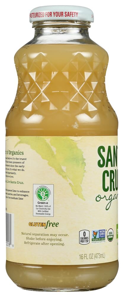 Santa Cruz 100% Lime Juice OG2 16 oz. (Pack of 12)